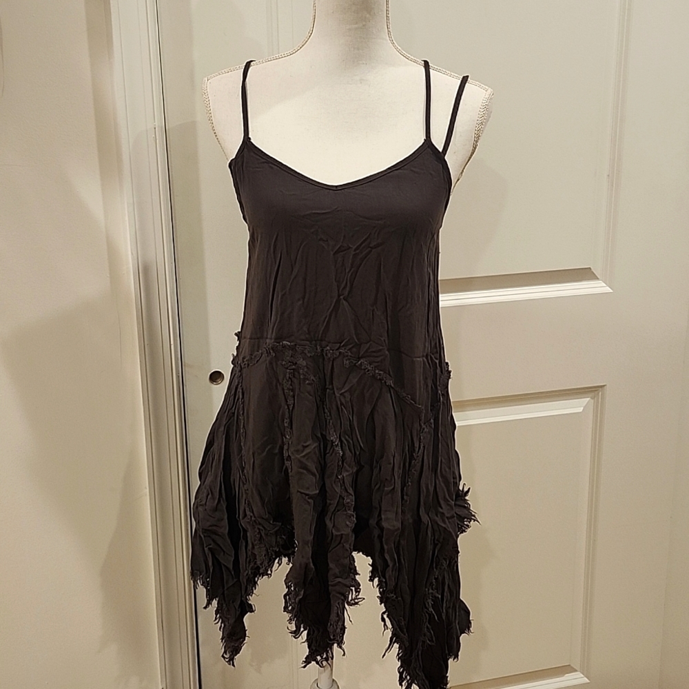 Small dark grey distressed blouse/dress